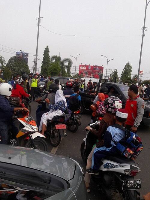 Kecelakaan Beruntun Terjadi di Tengah Kota Bangko