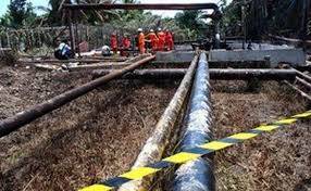 Polisi Jaga Lokasi Pipa Gas Bocor