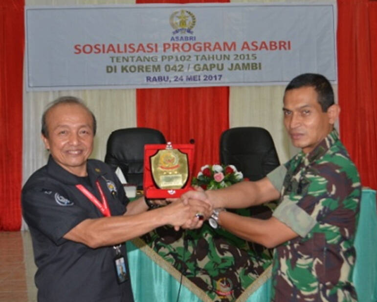 Prajurit Makorem 042/GAPU Menerima Sosialisasi ASABRI