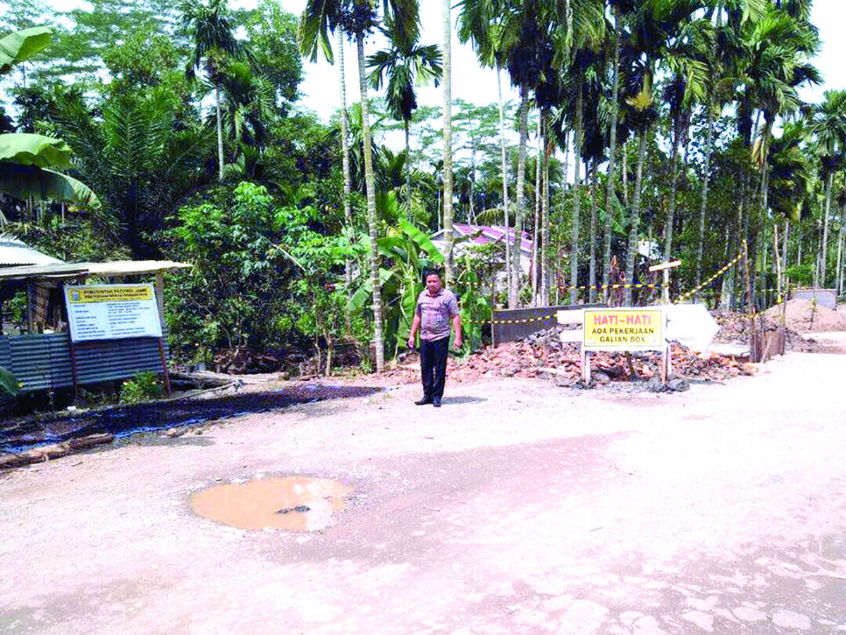 Jalan Provinsi di Tiga Kecamatan Tanjabbar Rusak Berat