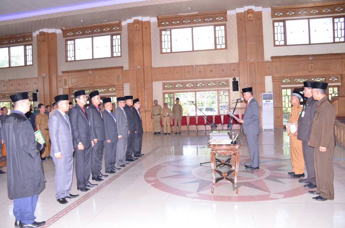 Bupati Lantik Pejabat JPT Pratama Dilingkup Pemkab Tebo