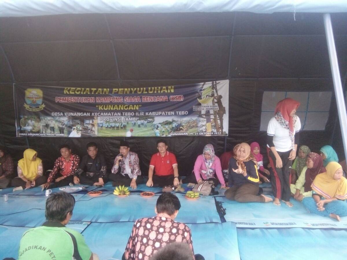 Kemensos Sosialisasi Kampung Siaga Bencana di Desa Kunangan