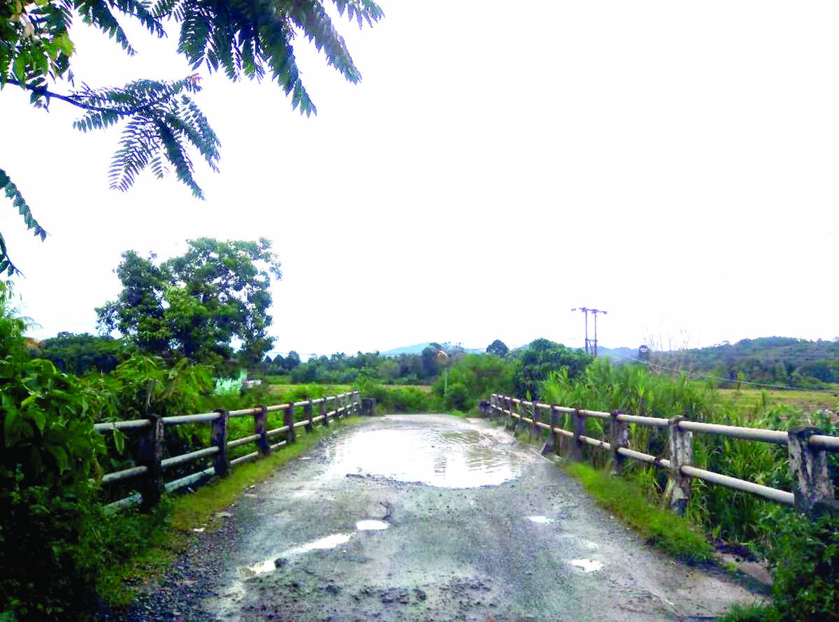 Jembatan Hiang Rusak Parah
