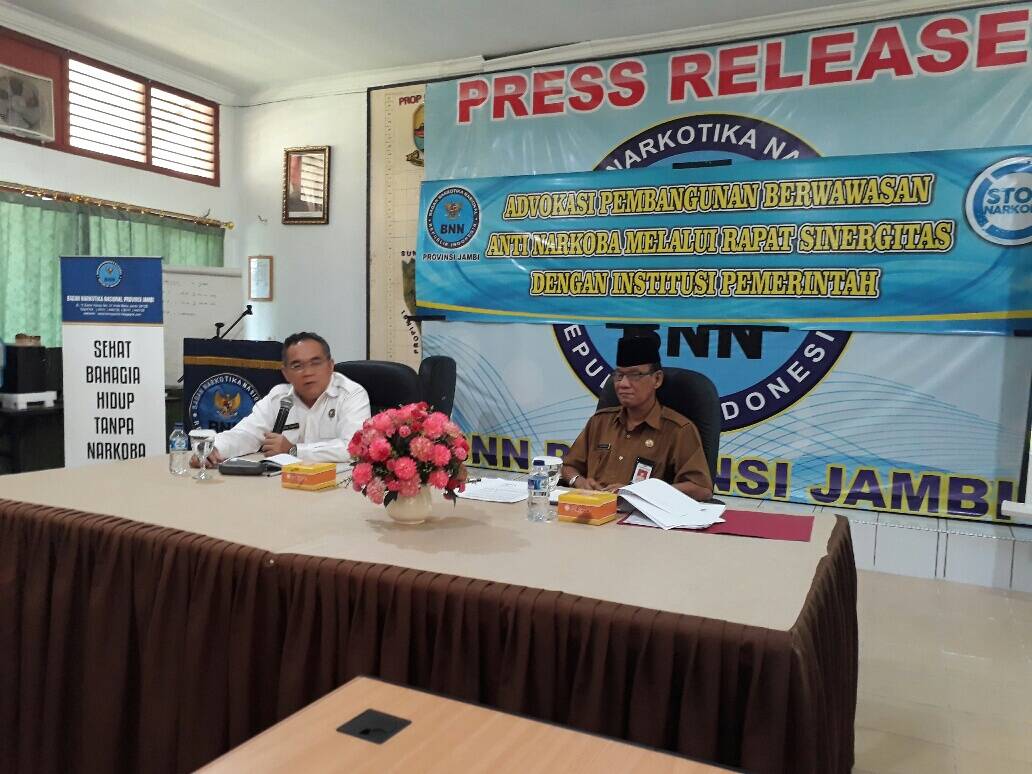 Jambi Menempati Pringkat ke 4 di Indonesia Penyalahgunaan Narkotika