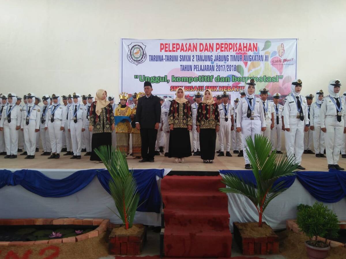Usai UNBK, SMKN 2 Tanjabtim Gelar Acara Perpisahan