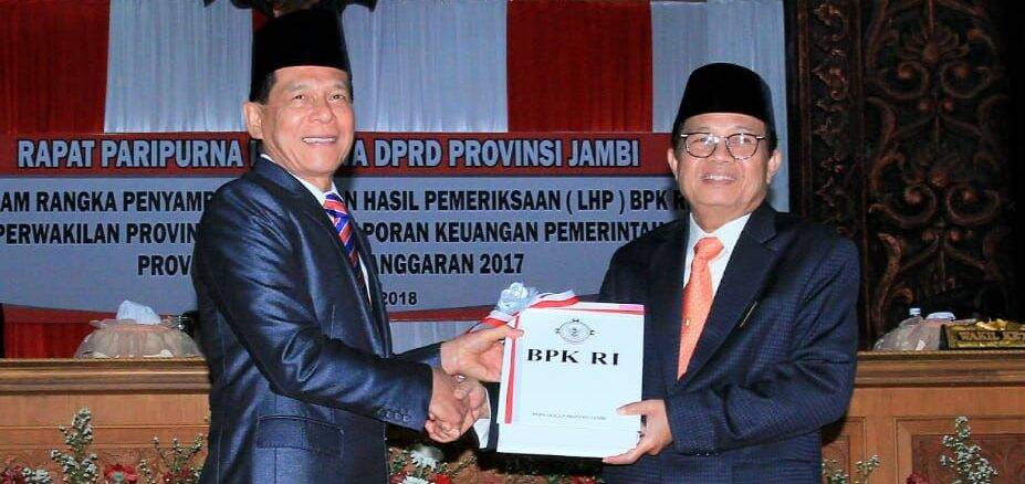 Pemprov Jambi Raih Opini WTP Keenam Kali