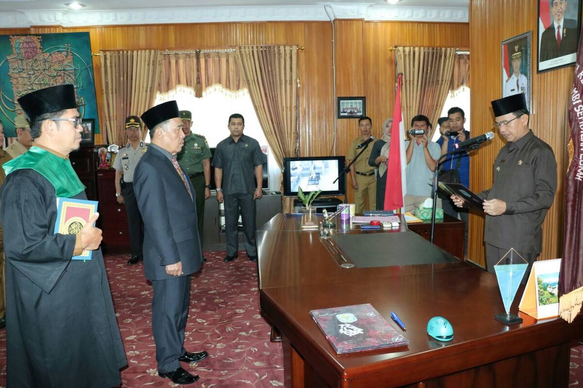 Gasdinul Gazam Dilantik Sebagai Pejabat Sekda Kerinci