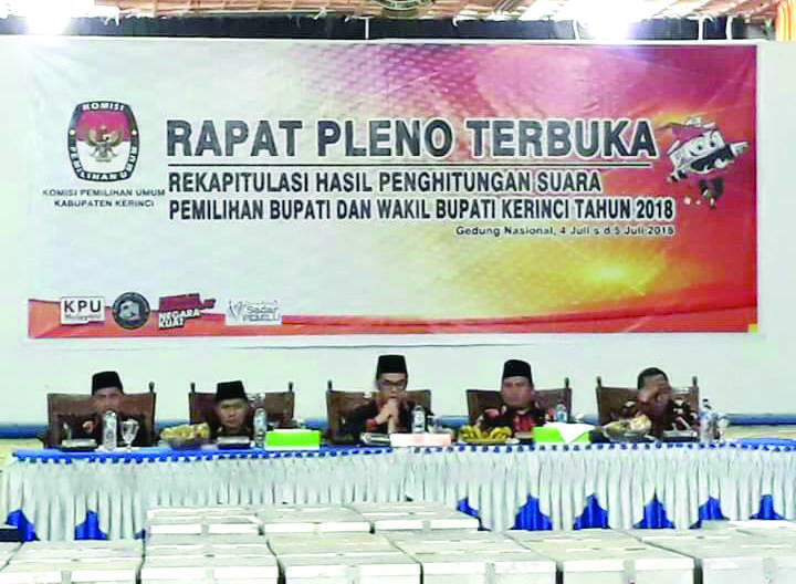 Pleno KPU kerinci, Berjalan Lancar