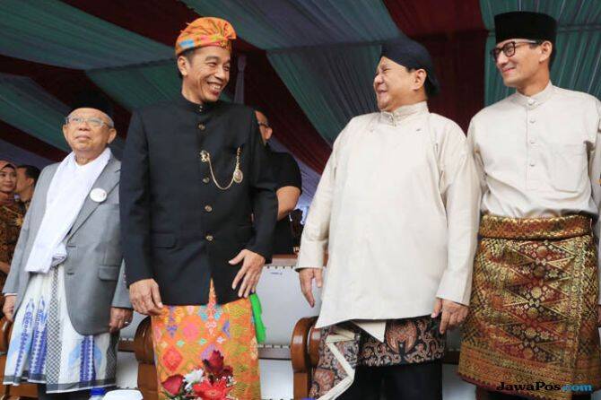 Jokowi-Ma’arif dan Prabowo Sandi Hadiri Deklarasi Damai