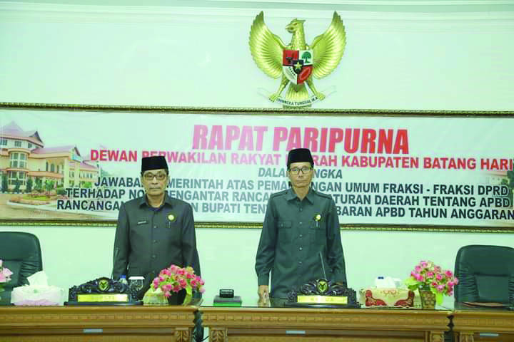 DPRD Batanghari Gelar Paripurna Jawaban Pemerintah Atas Pandangan Umum Fraksi DPRD