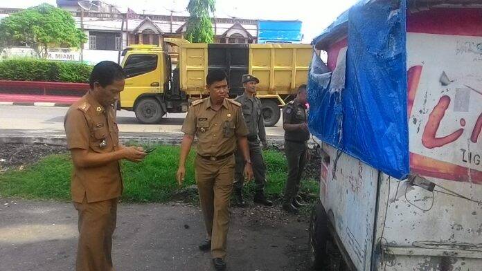 PKL Sarolangun di Tepi Jalan Lintas Sumatera Ditertibkan