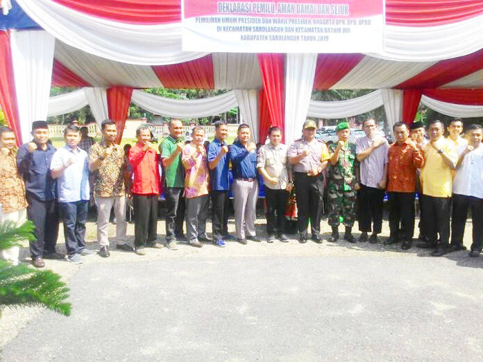 Polres Sarolangun Adakan Deklarasi Damai Jelang Pilpres dan Pileg 2019