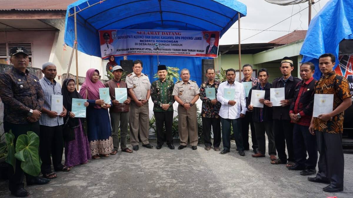 Lampaui Target, BPN Kerinci Raih Terbaik 1 PTSL di Jambi