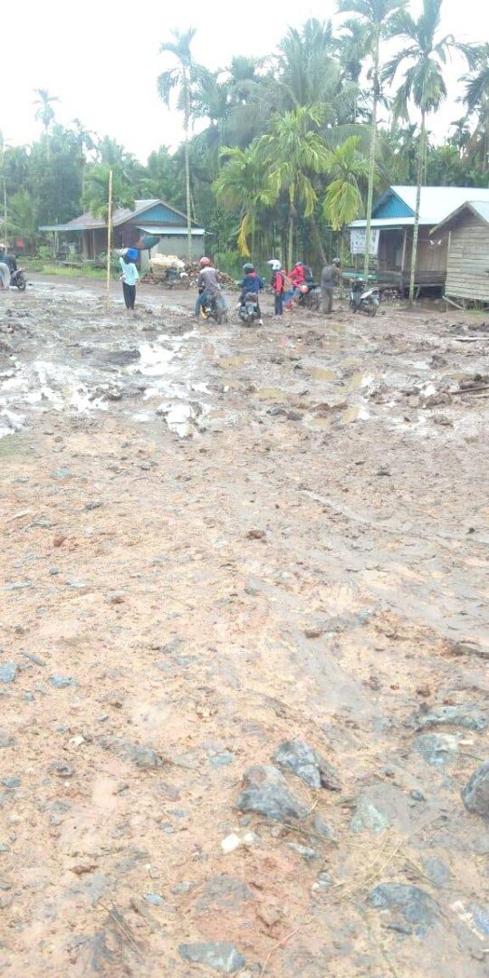 Jalan Desa Kayu Aro Bak Kubangan Kerbau