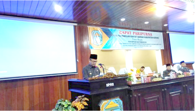 Bupati Kerinci Berikan Tanggapan Empat Ranperda Pada Paripurna Dewan