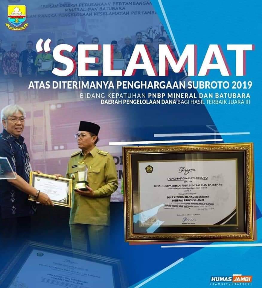Fachrori Raih Penghargaan Subroto 2019 Dari Kementerian ESDM