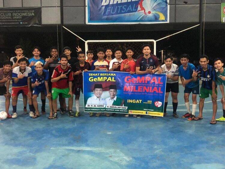 Putra Al Haris, Rivaldi Ikuti Fun Futsal GeMPAL Bersama Millenial Kota Jambi