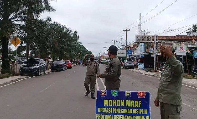 Pelanggar Protokol Kesehatan di Tebo Membuat Surat Pernyataan
