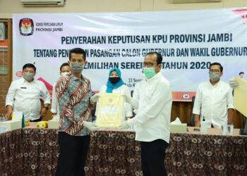 KPU Resmi Tetapkan Haris-Sani Paslon Pilgub Jambi