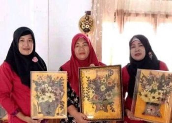 Di Bahar, Limbah Sawit Disulap Jadi Hiasan