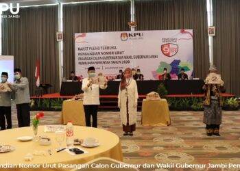 Pemilihan Gubernur Jambi yang diikuti oleh tiga pasangan calon. Foto: Istimewa