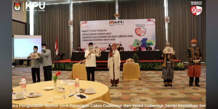 Pemilihan Gubernur Jambi yang diikuti oleh tiga pasangan calon. Foto: Istimewa