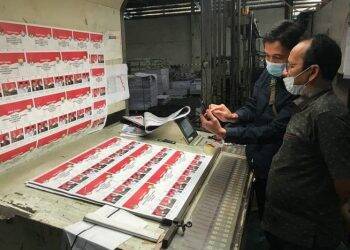 Pencetakan surat suara. Foto: Istimewa