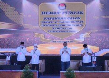 Debat publik Cabup-Cawabup Tanjab Timur. Foto: Istimewa