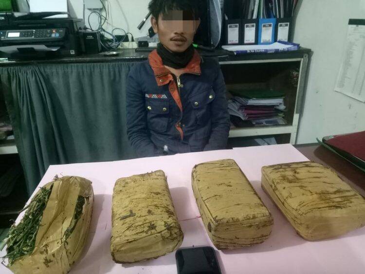 Bandar Ganja Ditangkap Polres Kerinci, Barang Bukti Disimpan dalam Tanah