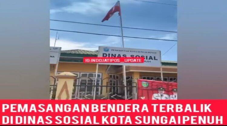 Bendera Merah Putih Terbalik di Kota Sungaipenuh