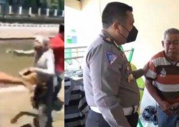 Pensiunan Polisi Terciduk Ngemis Jadi ‘Manusia Silver’