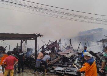 10 Rumah di Tanjab Barat Habis Dilalap Sijago Merah
