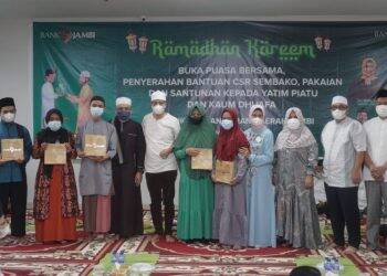 Bank Jambi Gelar Vaksinasi Booster dan Buka Bersama Yatim Piatu
