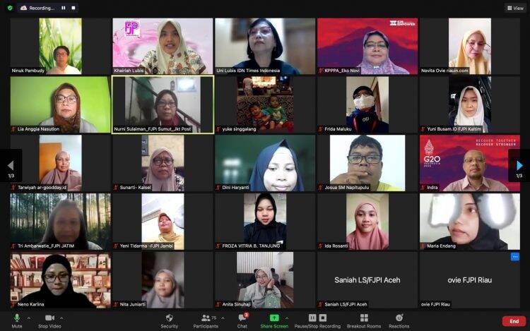 FJPI Bersama KemenPPPA Ungkap Permasalahan Perempuan Jurnalis di Masa Pandemi