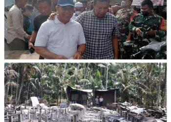 Romi Besuk Korban Kebakaran di Tanjabbar
