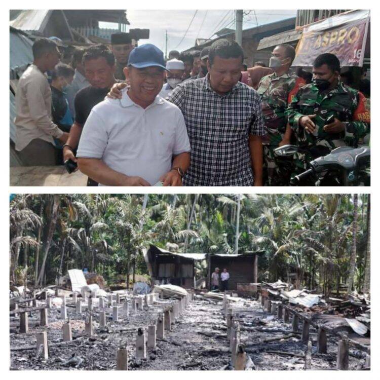 Romi Besuk Korban Kebakaran di Tanjabbar
