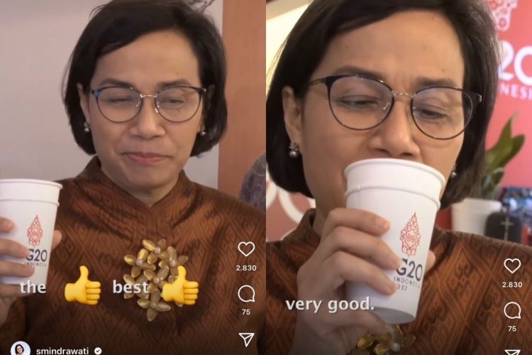 Perhelatan G20 di Amerika, Sri Mulyani Nikmati Kopi Kerinci