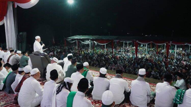 Al Haris Tabliqh Akbar Bersama Habib Lutfi di Desa Gemuruh Tungkal Ulu