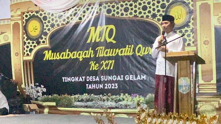 Hadiri Pembukaan MTQ di Sungai Gelam, Edi Purwanto Ajak Masyarakat Terus Mencintai Al Quran