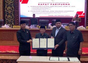 DPRD Provinsi Jambi- Pemprov Sepakati KUA PPAS APBD Tahun Anggaran 2024