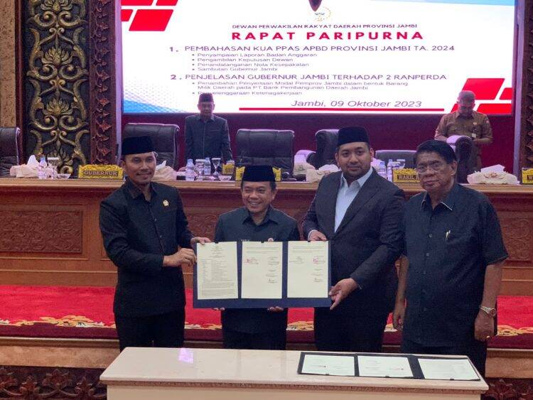 DPRD Provinsi Jambi- Pemprov Sepakati KUA PPAS APBD Tahun Anggaran 2024