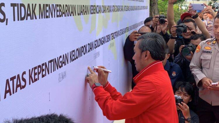 Deklarasi Pemilu Damai, Edi Purwanto: Mari Kita Ciptakan Situasi Kondusif di Jambi