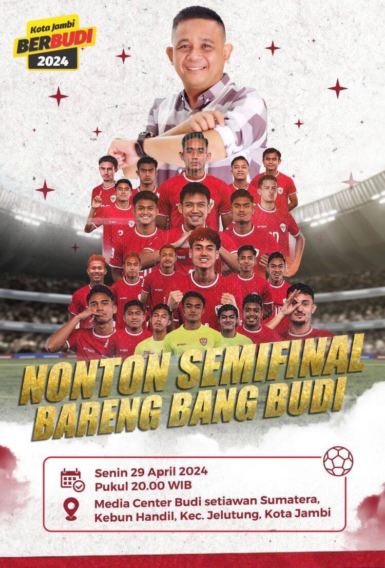 Lokasi Nobar Indonesia Vs Uzbekistan Malam Ini di Kota Jambi