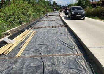 Waduh! Proyek Jalan Nasional di Tanjungjabung Barat Tanpa Penggunaan Besi