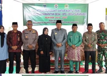 Dalam Sehari, Pjs Bupati Lantik PAW BPD Desa Suka Ramai dan Desa Tenam