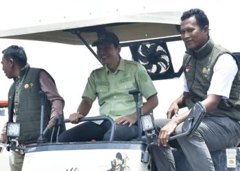 Bupati Fadhil Arief Tanam Padi Perdana di Desa Jelutih