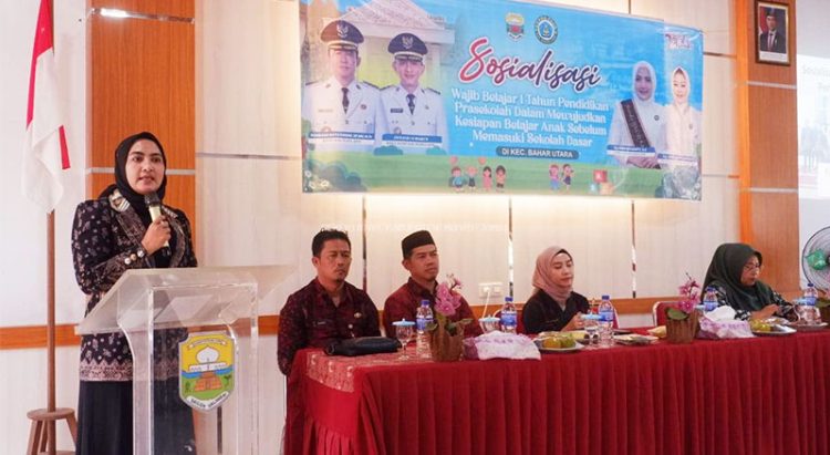 Bunda Ririn Sosialisasi Wajib Belajar Prasekolah